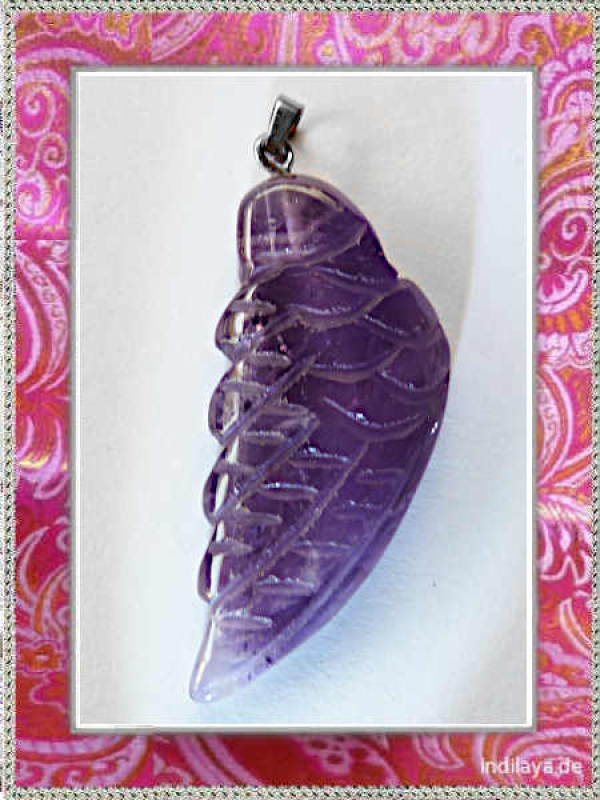 Amethyst Engelsflügel Edelsteinanhänger