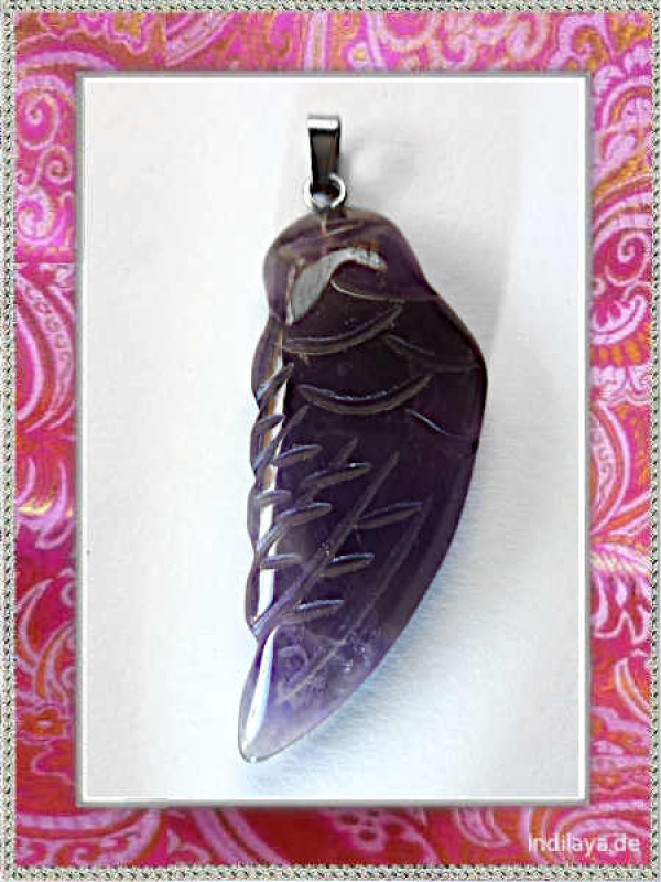 Amethyst Engelsflügel Edelsteinanhänger