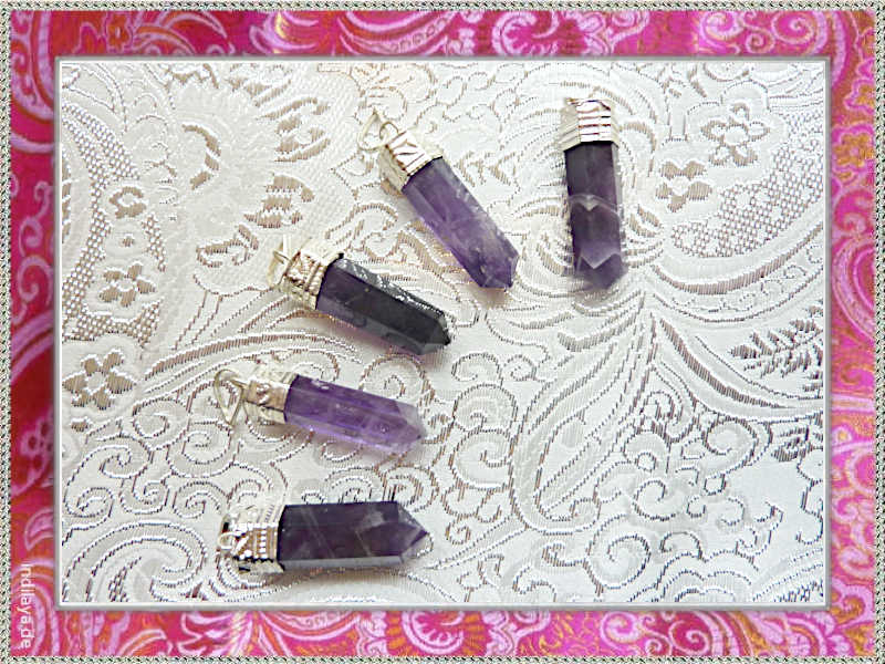 Edelsteinspitze Anhänger Amethyst