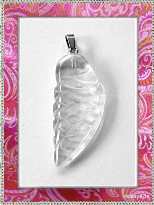Bergkristall EngelsflügelEdelsteinanhänger