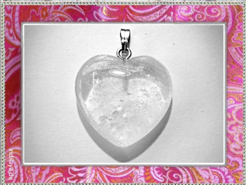 Bergkristall Herz Edelsteinanhänger