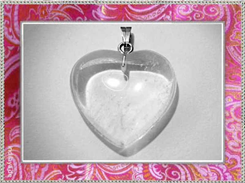 Bergkristall Herz  Edelsteinanhänger