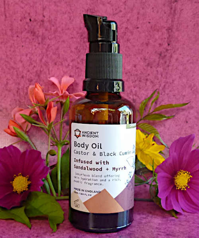 Bio Massage- und Körperöl  Sandelholz und Myrrhe