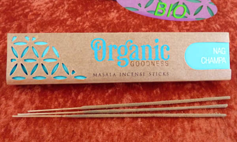 Bio Räucherstäbchen Nag Champa von Song Of India Organic Goodness