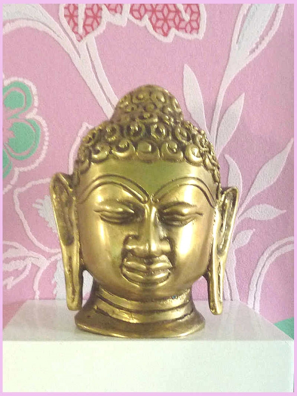Buddha-Kopf Messing