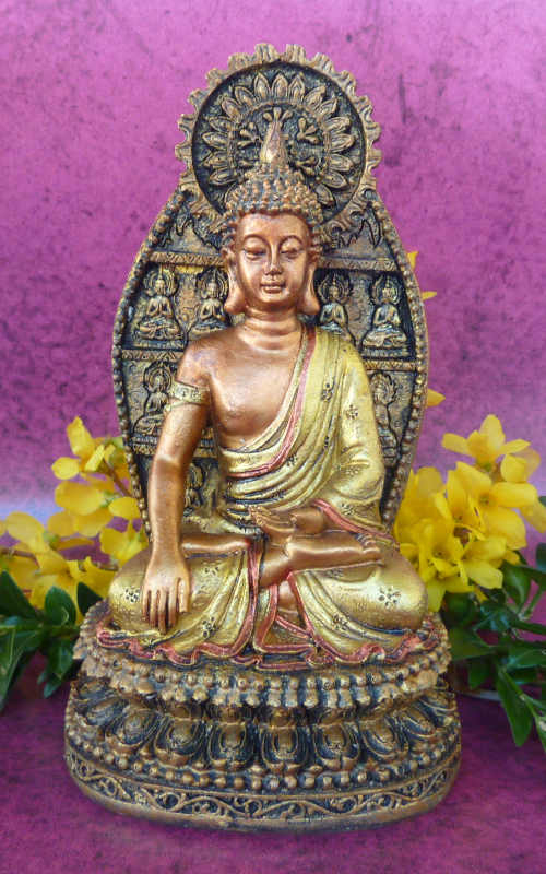 Buddha mit Mudra der Erdberührung Bhumisparsha-Mudra 40cm
