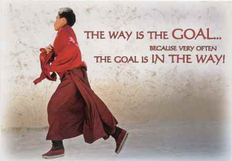 Postkarte The Way is the Goal