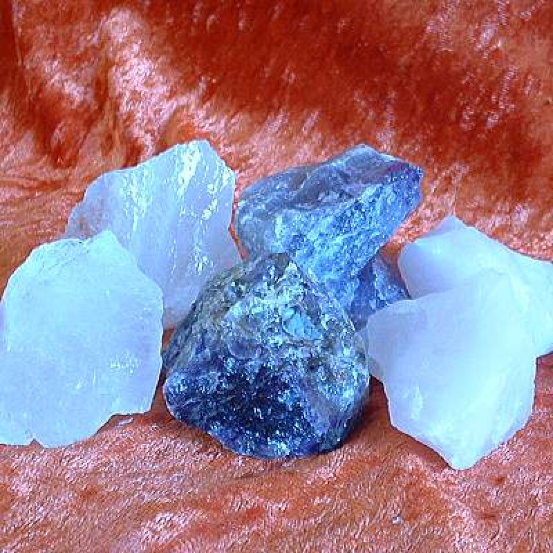 Edelsteinmix roh - Wasserbelebung  - Bergkristall, Bergkristall, Rosenquarz, Amethyst