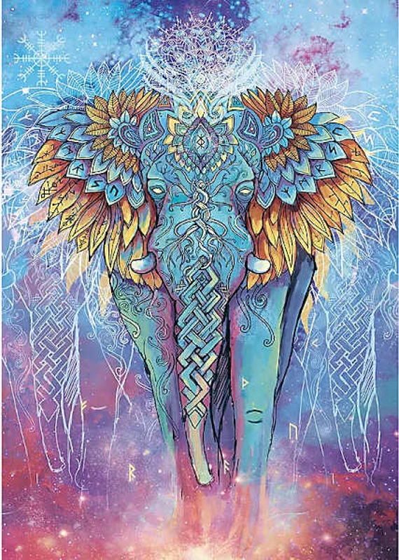 Bio Grußkarte  Elefant