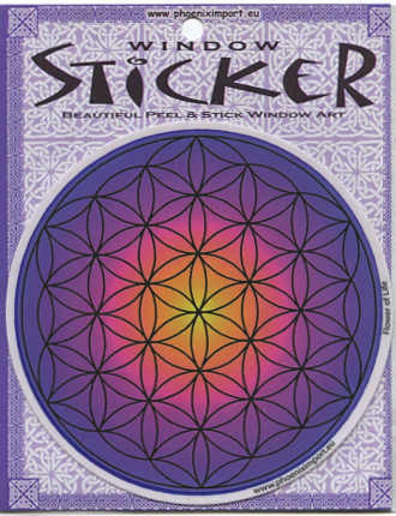 Fenstersticker Aufkleber Blume des Lebens  violett