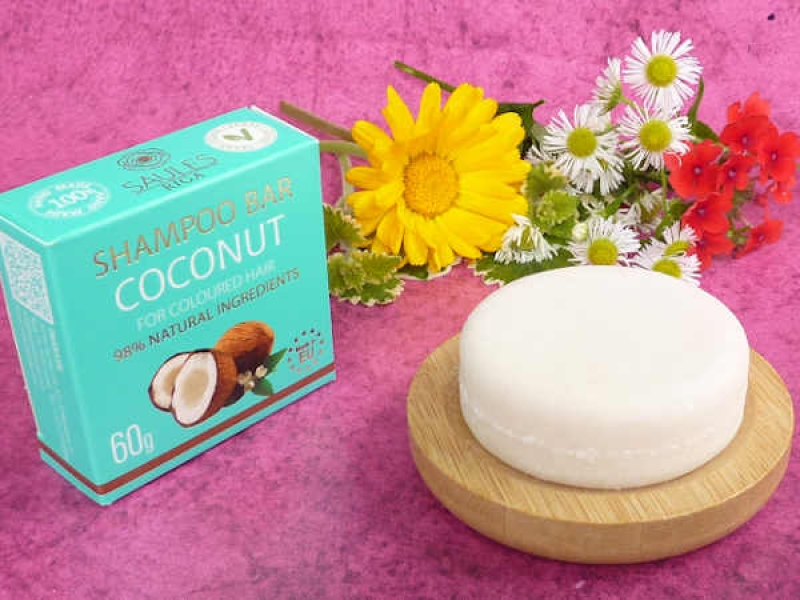 Haarseife Festes Shampoo Coconut Kokos für coloriertes Haar veganund Traubenkernöl vegandel vegan