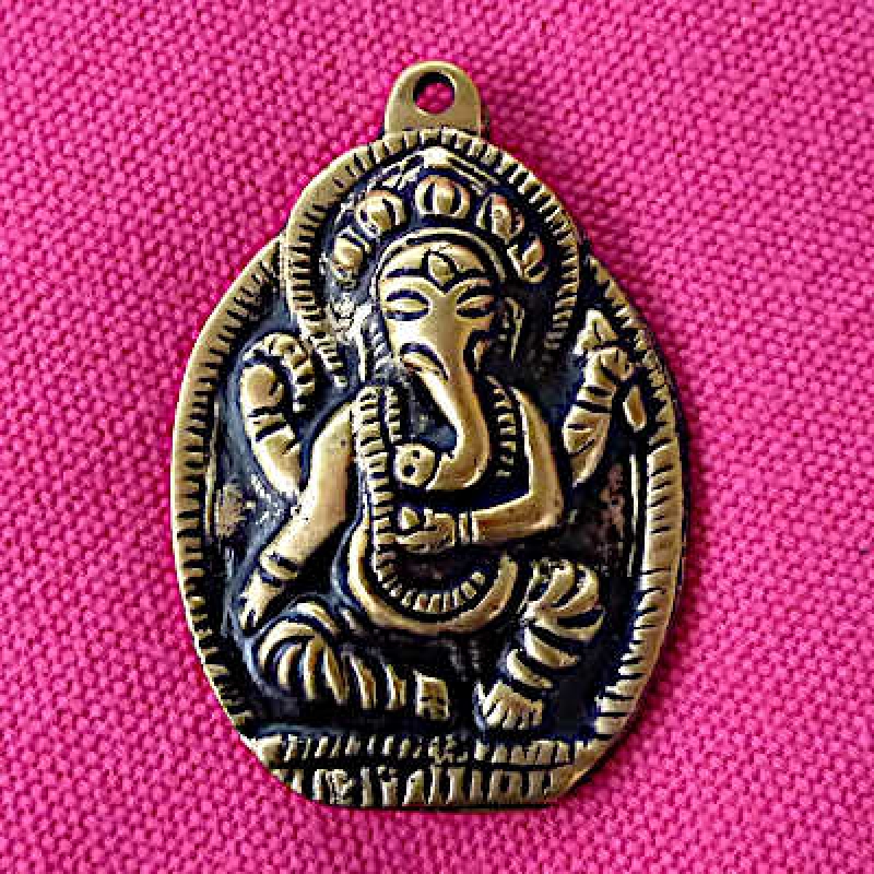 Großer buddhistischer Anhänger Ganesha  Messing
