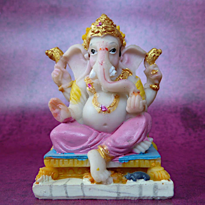 Kleine bunte Ganesha Figur -  Elefantengott