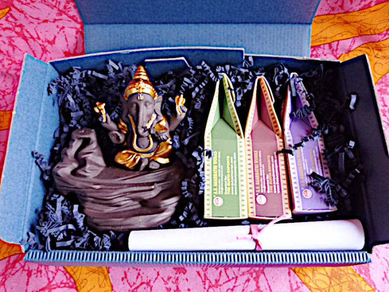 Ganesha Wasserfall/Backflow Räucher-Set