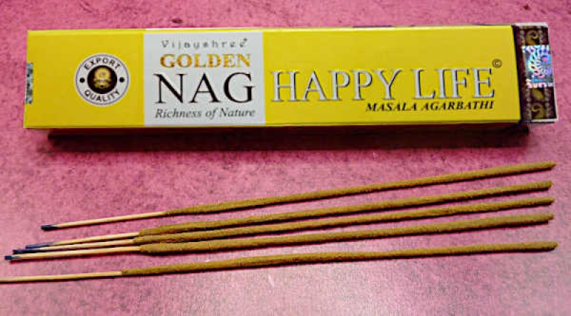 Vijayshree Golden Nag Happy Life Glückliches Leben Räucherstäbchen