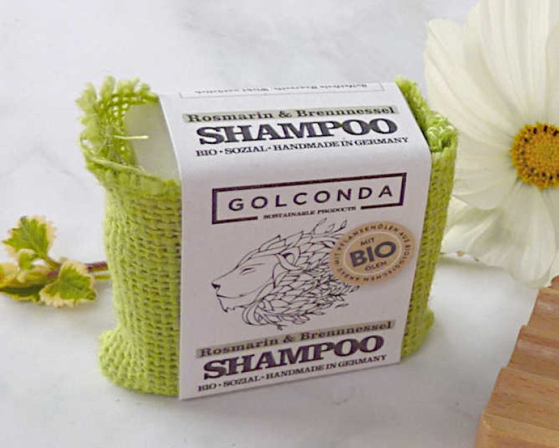 Bio Haarseife festes Shampoo Rosmarin Brennnessel