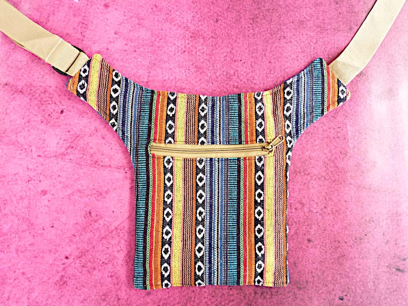 Hanftasche Bauchtasche blau Nepal