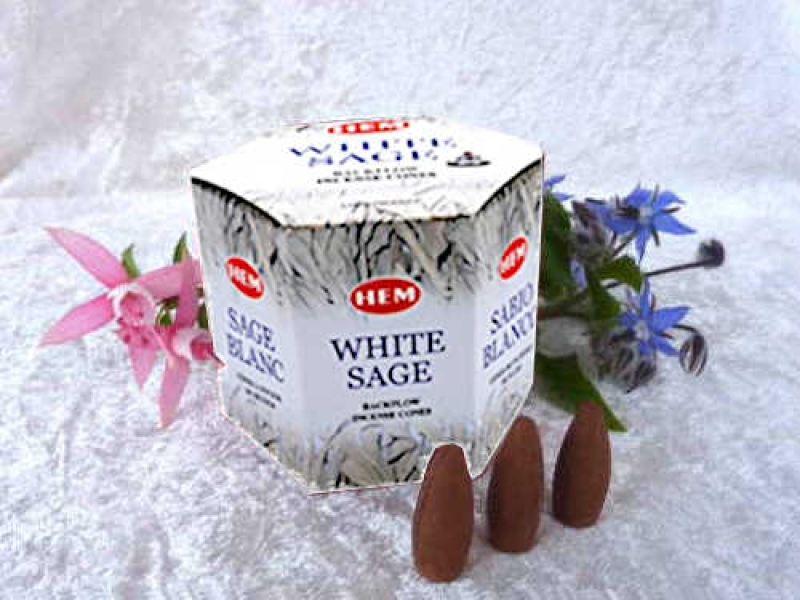 HEM White Sage Weisser Salbei  Wasserfall-Rückfluss Räucherkegel