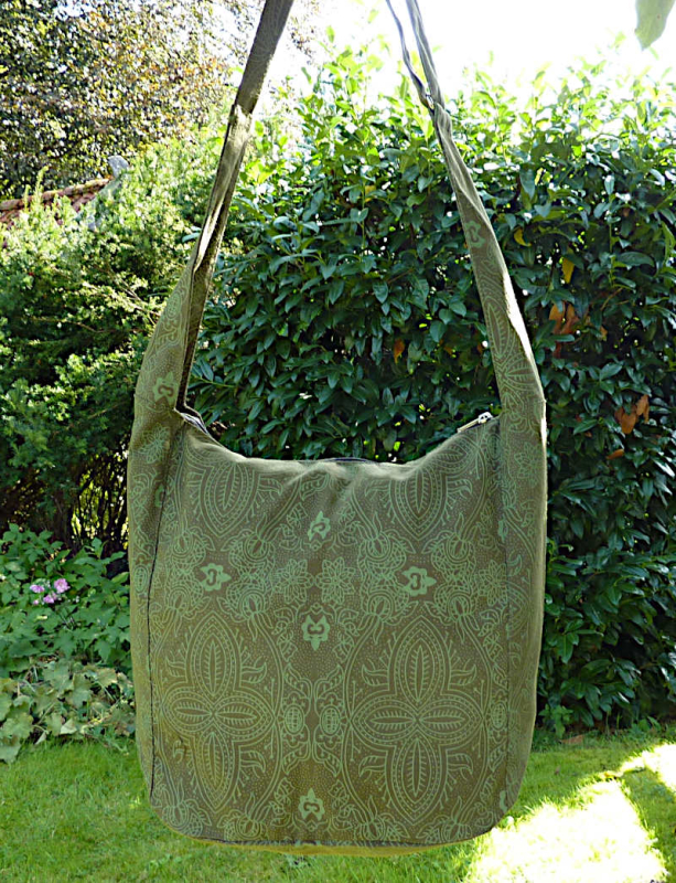 Indische Umhängetasche Shopper Grün