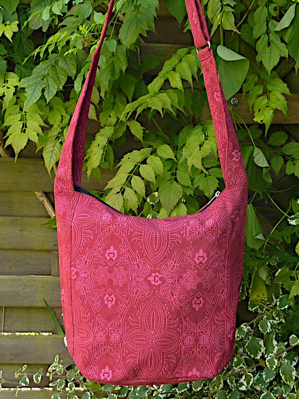 Indische Umhängetasche Shopper rot