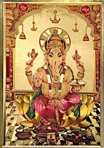 Indisches Bild Poster Gott Ganesha