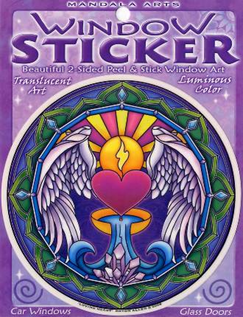 Loving Heart Fensterbild Aufkleber  Mandala Arts