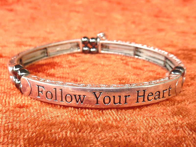 Armband  Affirmation "Follow your heart" mit Magneten