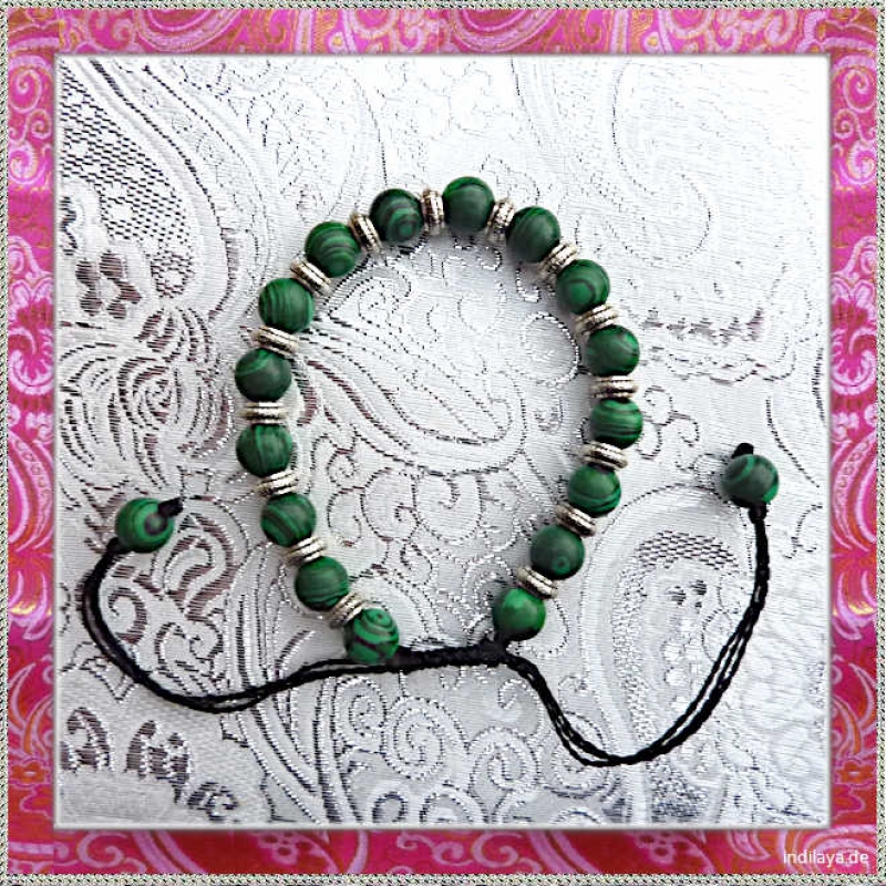 Malachit  Perlen Armband verstellbar