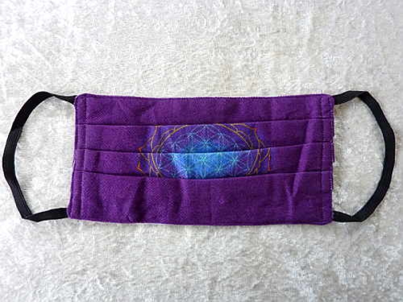 Mund-Nasemaske  Stoffmaske Blume des Lebens