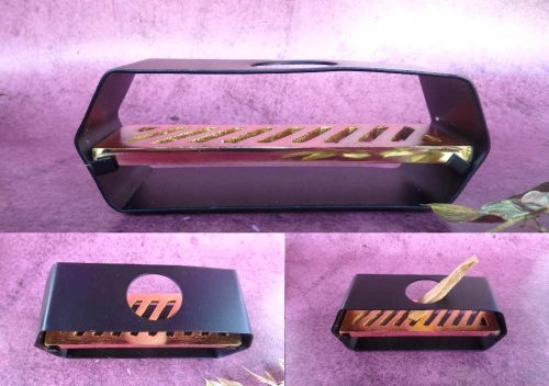 Palo Santo Stick Halter schwarz-gold Metall