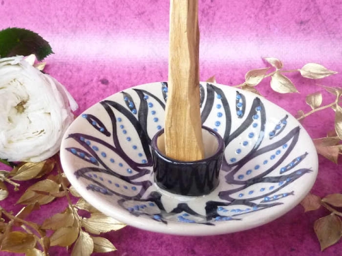 Palo Santo Halter weiss Keramik