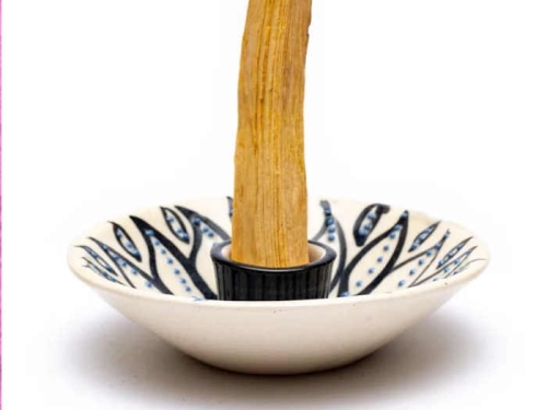 Palo Santo Halter weiss Keramik