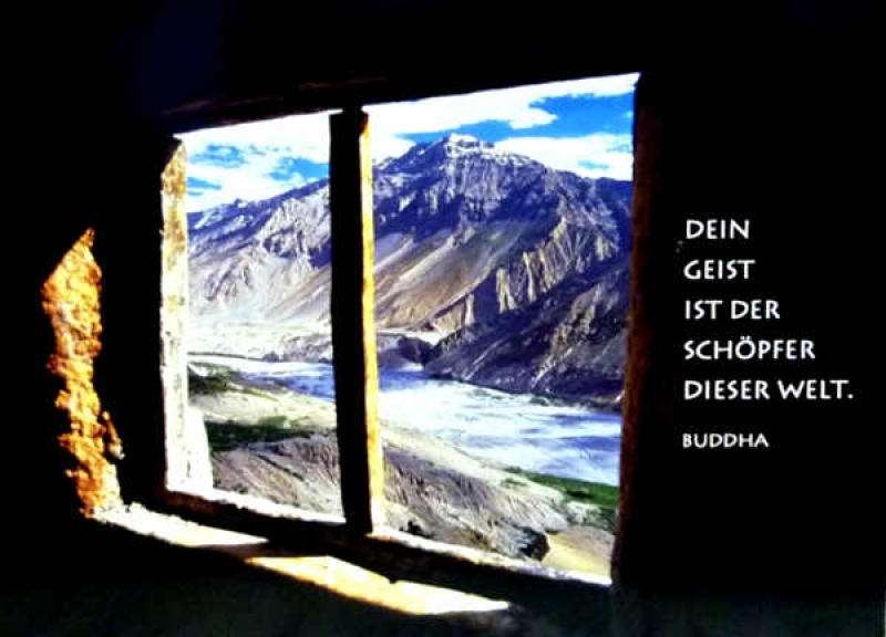 Postkarte mit Buddha-Zitat Dein Geist