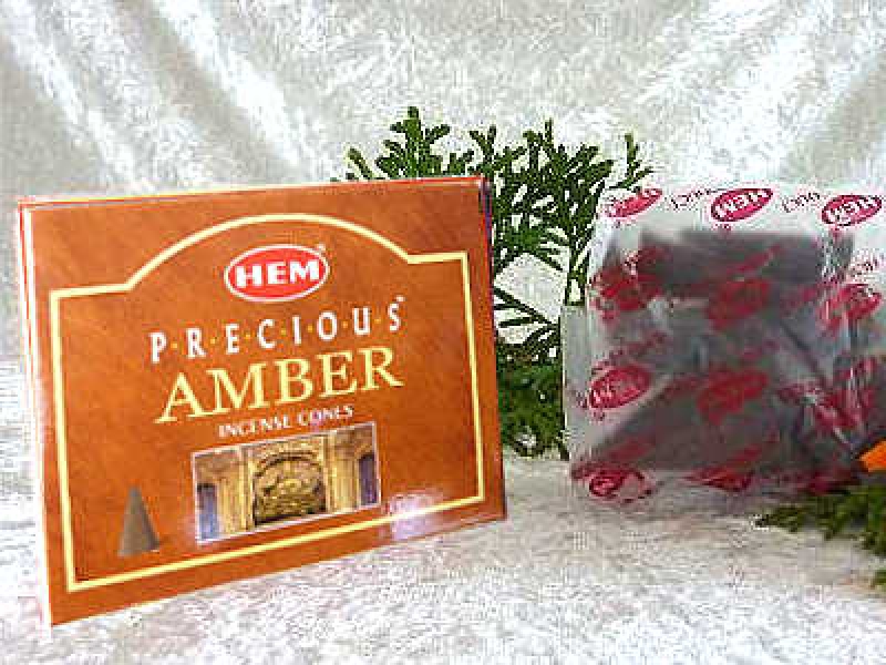 Precious Amber  Bernstein Räucherkegel HEM