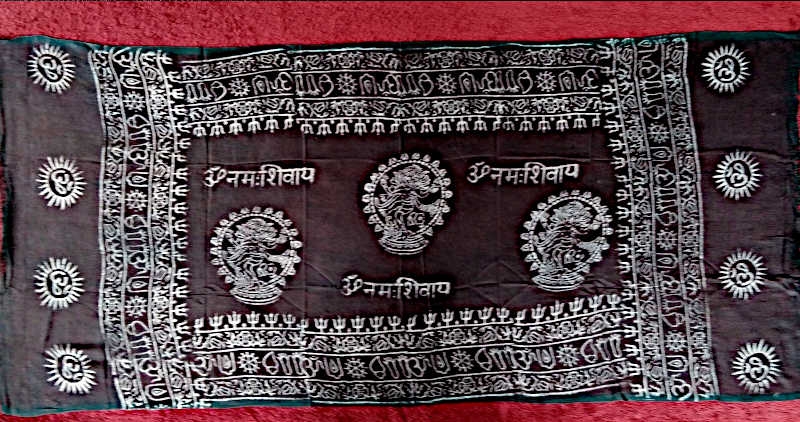 Schwarzer Ram Nami Tibetischer Benares Glücksschal