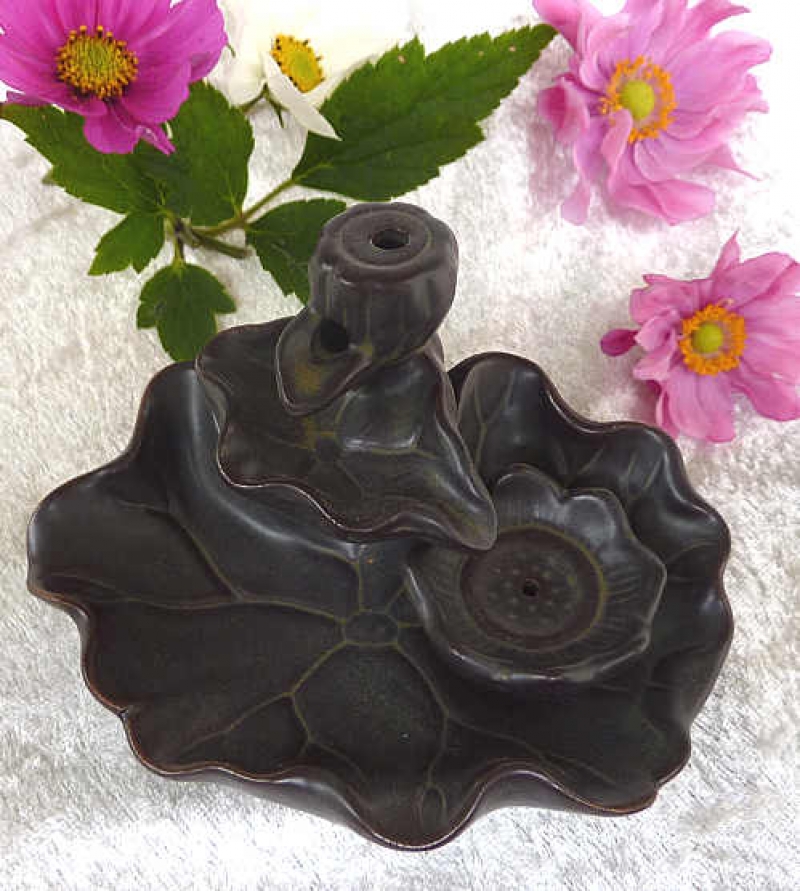 Rückfluss Blckflow Räucherhalter Lotus-Teich
