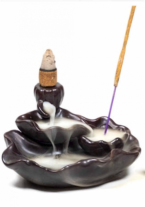 Rückflussbrenner Lotus-Teich mit Wasserfalleffekt