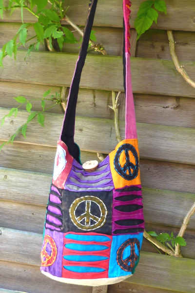 indische Tasche Patchwork  Peace