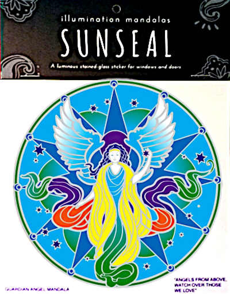 Schutzengel Guardian Angel Mandala Fensterbild Aufkleber, Sunseal