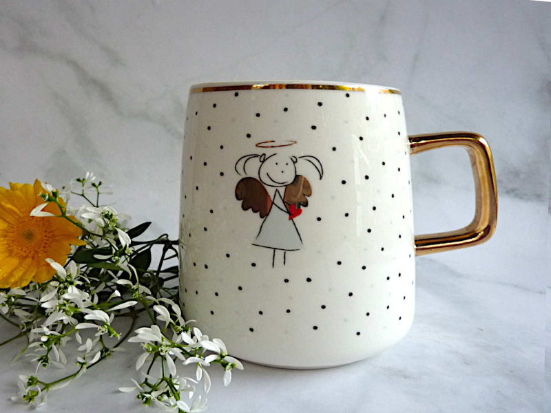 Tasse Becher Schutzengel Porzellan 480ml