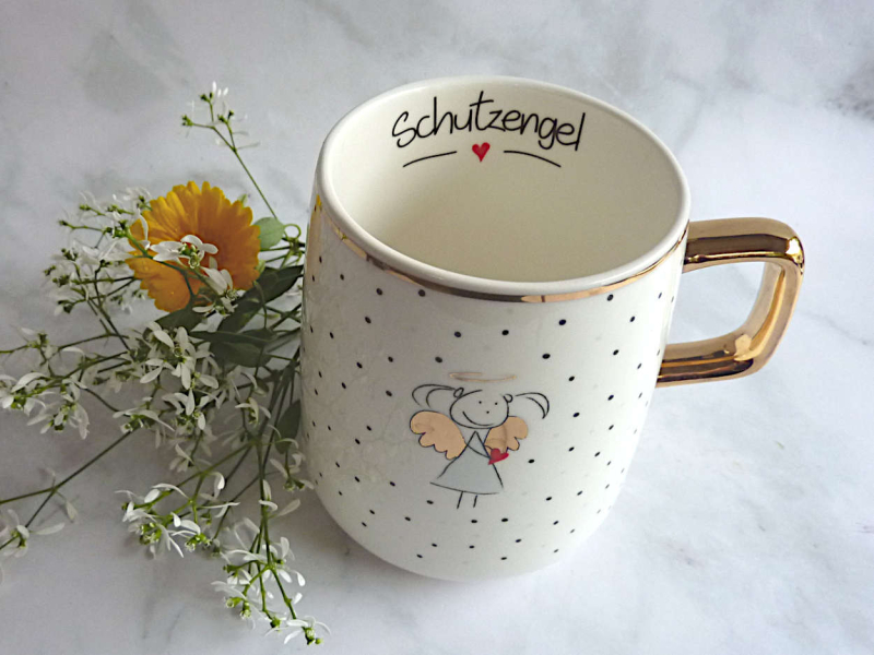 Tasse Becher Schutzengel Porzellan 480ml