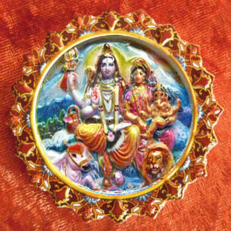 Magnet indischer Gott Shiva Parvati Ganesha, 3D