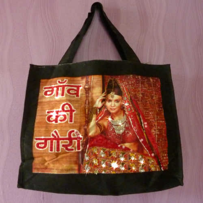 Stofftasche Einkaufstasche Inderin