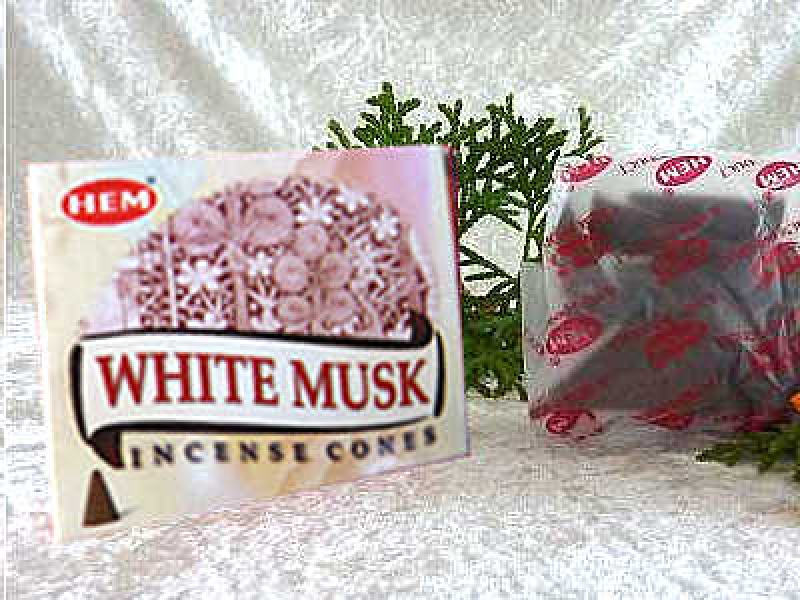 White Musk Moschus Räucherkegel HEM