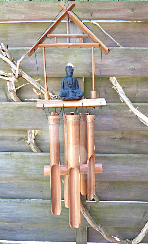 Buddha Bambus Windspiel