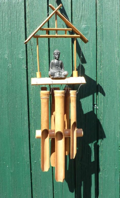 Buddha Bambus Windspiel