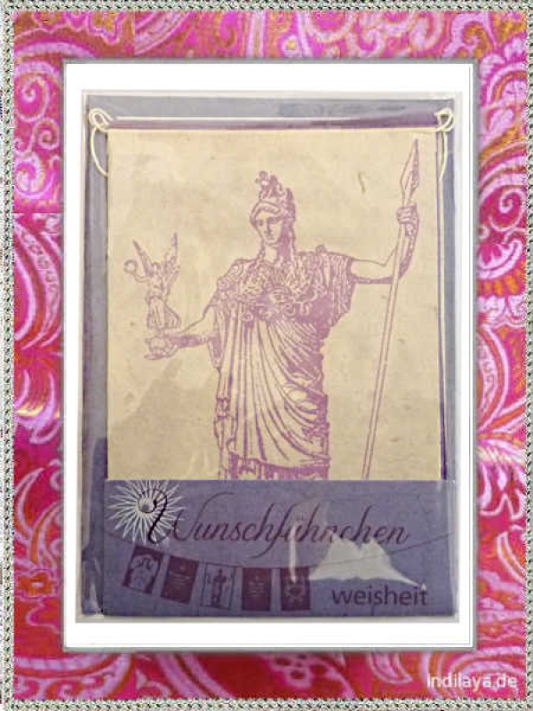 Grußkarte Weisheit mit Wunschfähnchen aus Nepal