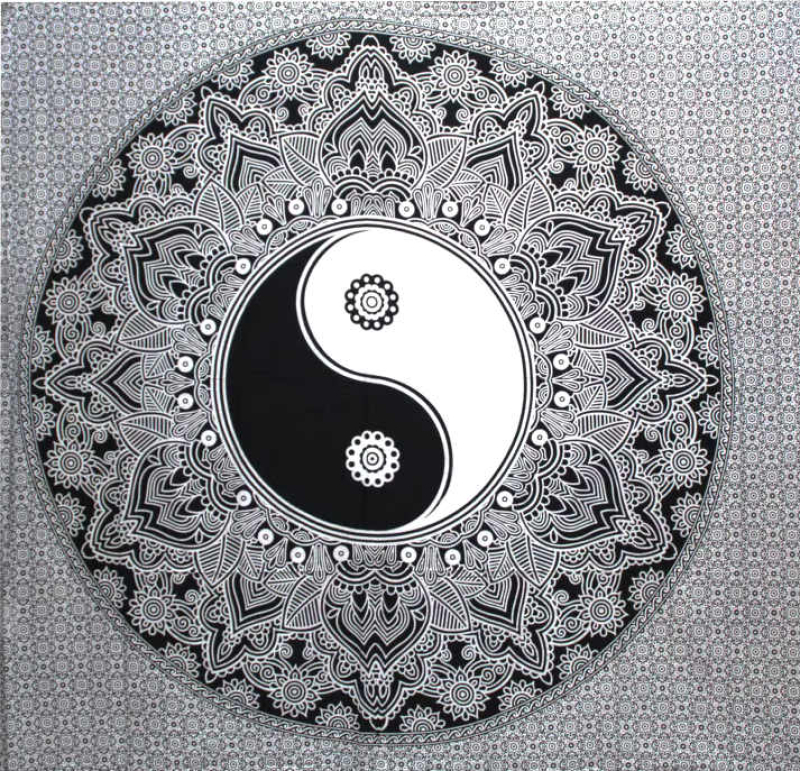 Yin Yang Tagesdecke Wandbehang Dekotuch Vorhang