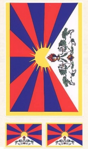 Aufkleber Free Tibet Tibetflagge Set 2