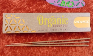 Sandalwood Sandelholz Bio Räucherstäbchen von Song Of India Organic Goodness